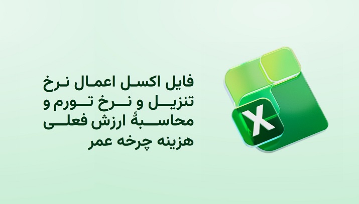 فایل اکسل اعمال نرخ تنزیل و نرخ تورم و محاسبهٔ ارزش فعلی هزینه چرخه عمر